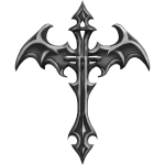 Cyber Dark Winged Cross