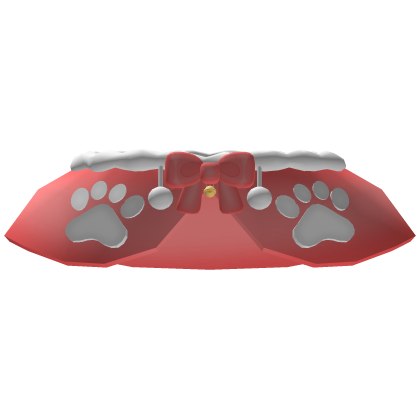 cute pastel red christmas winter shawl paw cape Roblox item