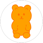 you finish orange gummy bear :D