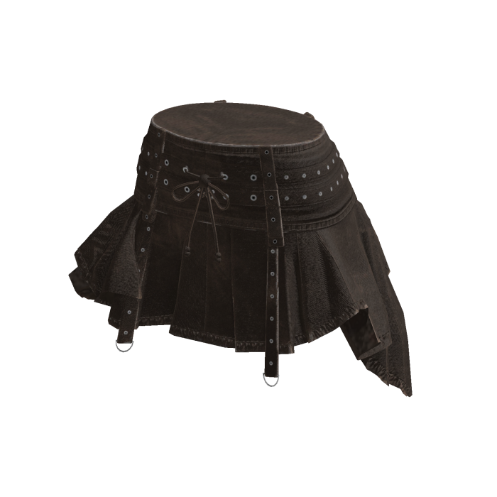 Y2K Goth Pleated Skirt w/ Buckle Straps (Brown)