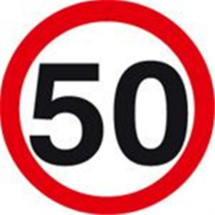 50mph-road-sign Roblox decal
