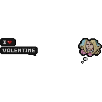 Funny Valentine JoJo | Love Text + Thinking Bubble Roblox item render