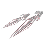 [1.0] White Pink Dual Waist Cyberpunk Sword X1