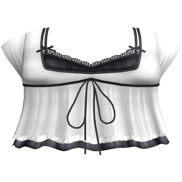 pretty gothic ruffled blouse w tank top white 2