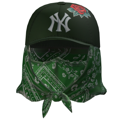 Green Bandana Mask w/ NY Fitted Roblox item