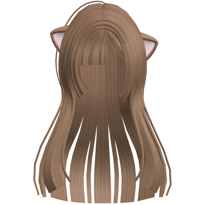Cute Long Light Ginger Aime Hair w/ Cat Ears Roblox item