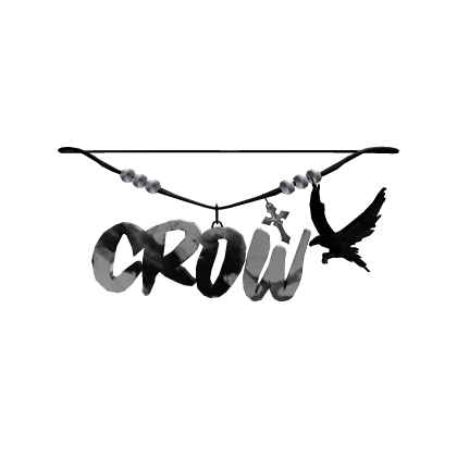 Crow Black and white custom necklace 1.0 Roblox item