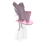 Feathers & Pearls Victorian Top Hat in Pink