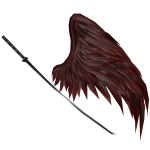 Crimson Fallen Ghoul Wing & Katana