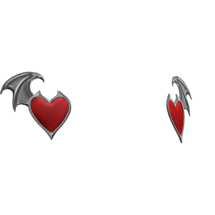 Gothic Heart Bat Hairclips