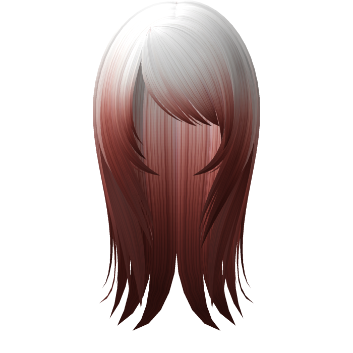 ☆ fatal emo doll messy straight hair blood red