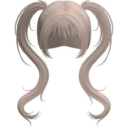 long light brown wispy vkei pigtails Roblox item