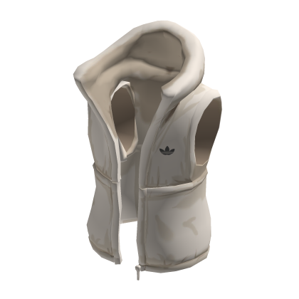 adidas White Gilet with Hood