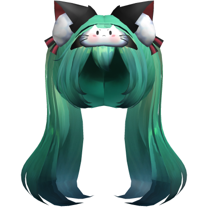 Mimukauwa Miku Nice Try Cat Green Twintails Hair Roblox item