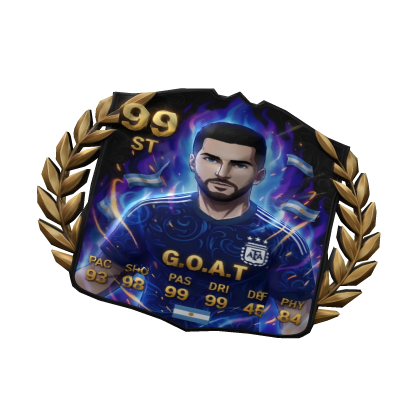 Messi 99 OVR Football Card