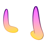 Neon Peach Horns
