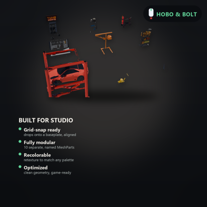 Car Tuning Garage & Mechanic Shop Kit preview 3