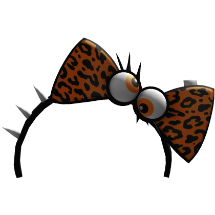 orange scene headband with eyeball bow Roblox item