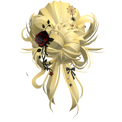 Gothic Messy Rose Thorn Bun (Yellow)