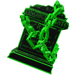Glowing Green Tinobero Gate Tombstone