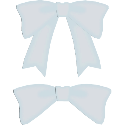 blue kawaii neko maid bow chairclips