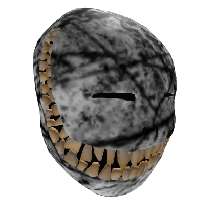 White Grinning smile mask Roblox item