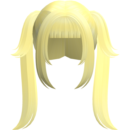 yellow cute neat moe anime pigtails