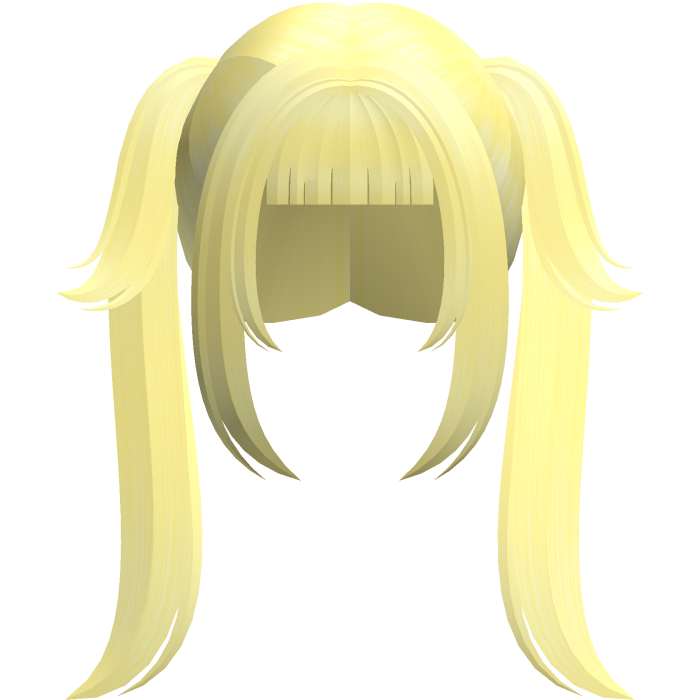 yellow cute neat moe anime pigtails