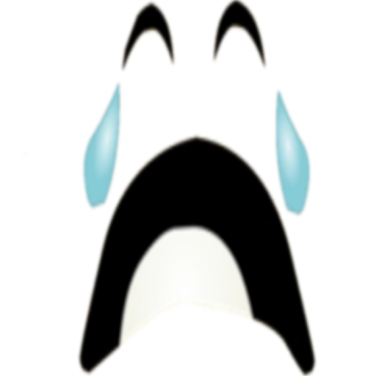 Crying Noob Face - Transparent Roblox decal