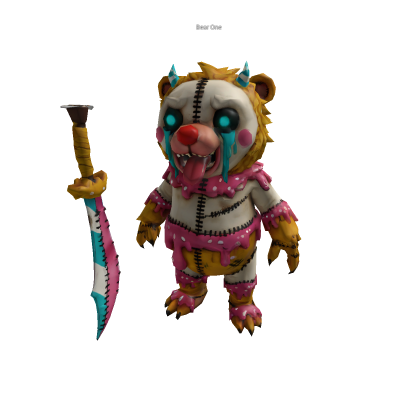 Bear One with Machete - NPC Horror Chaser Ready