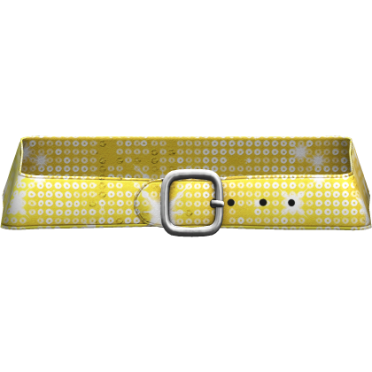 Luxury 2000s Y2K Disco Gyaru Glitter Belt Yellow