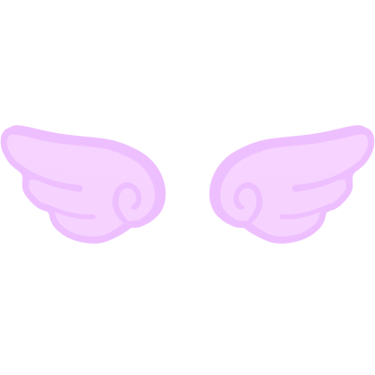 ♡ Cute Glowing Angel Chibi Wings in Pastel Purple Roblox item