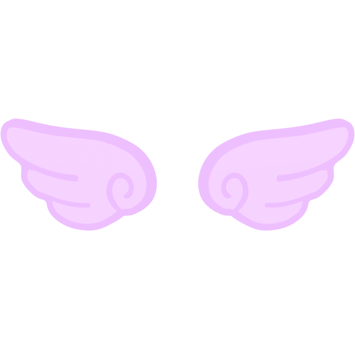♡ Cute Glowing Angel Chibi Wings in Pastel Purple