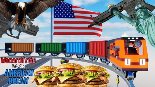 Monorailfahrt in den AMERIKANISCHEN TRÄUM!🦅