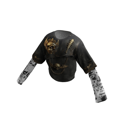 MOG -  Black and Gold Double Layer T Shirt