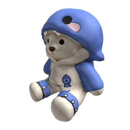Blue Shark Bear Plushie