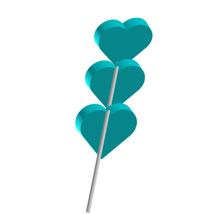 Blue Lollipop Heart Candy