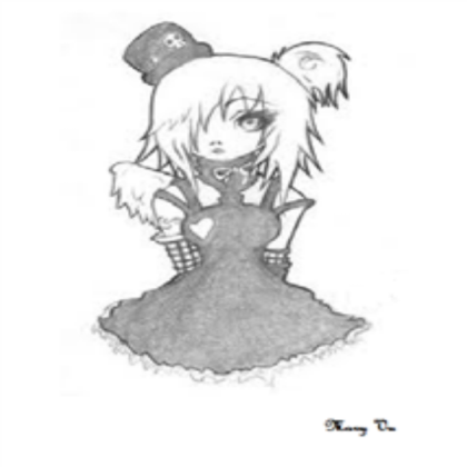 Emo girl drawing Roblox decal