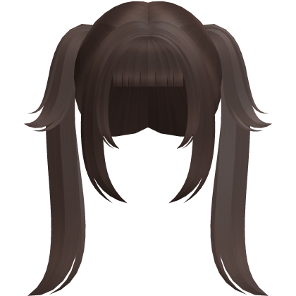 brown cute neat moe anime pigtails