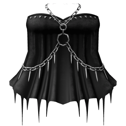 ┊♰ ꒱ gothic punk chained dress 3.0 ꒰black꒱  Roblox item