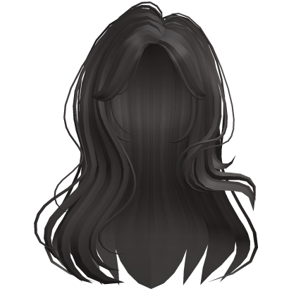 ♡ kawaii long wavy brown curtain bangs hair thumbnail