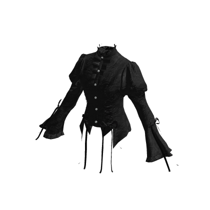 Coquette Ruffle Corset Blouse (Black)