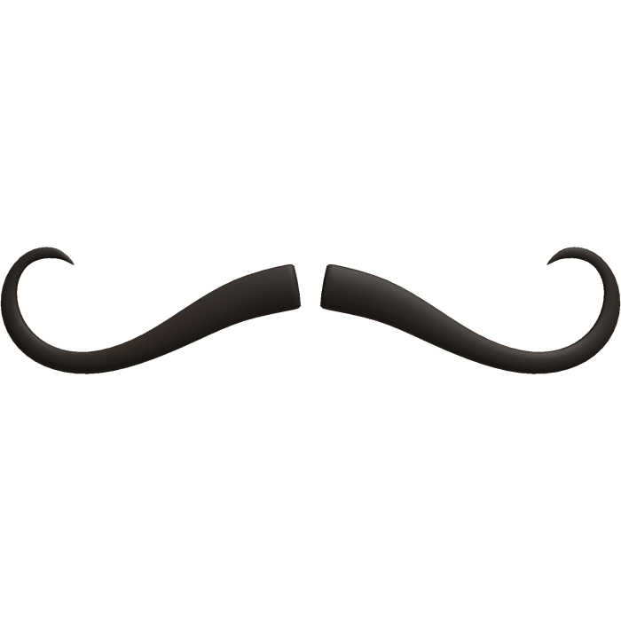 Brown Thin Mustache Cute Nerdy Fancy Moustache