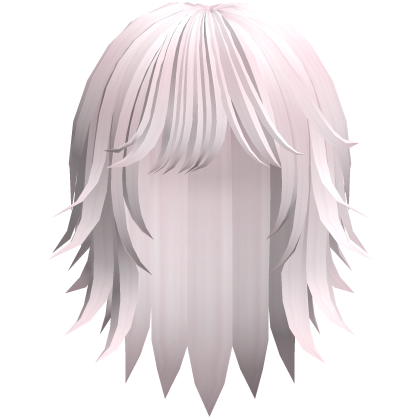 cute messy short moe hair in pastel pink