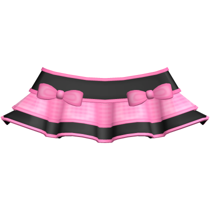 🐾 blk pink tweencore cute decora plaid bow skirt