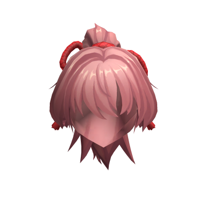 Pink Anime Girl Ponytail