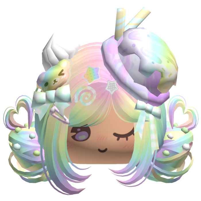 ♡ Ice Cream Girly Buns (Rainbow)