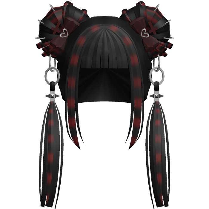 Gothic Twin Tails In Black & Red