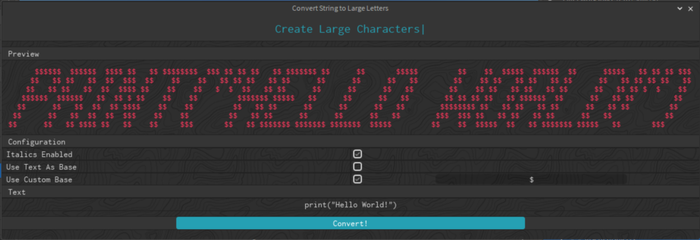 CLC - Create Large Characters preview 2