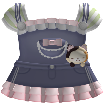 cute ruffled calico cat dress